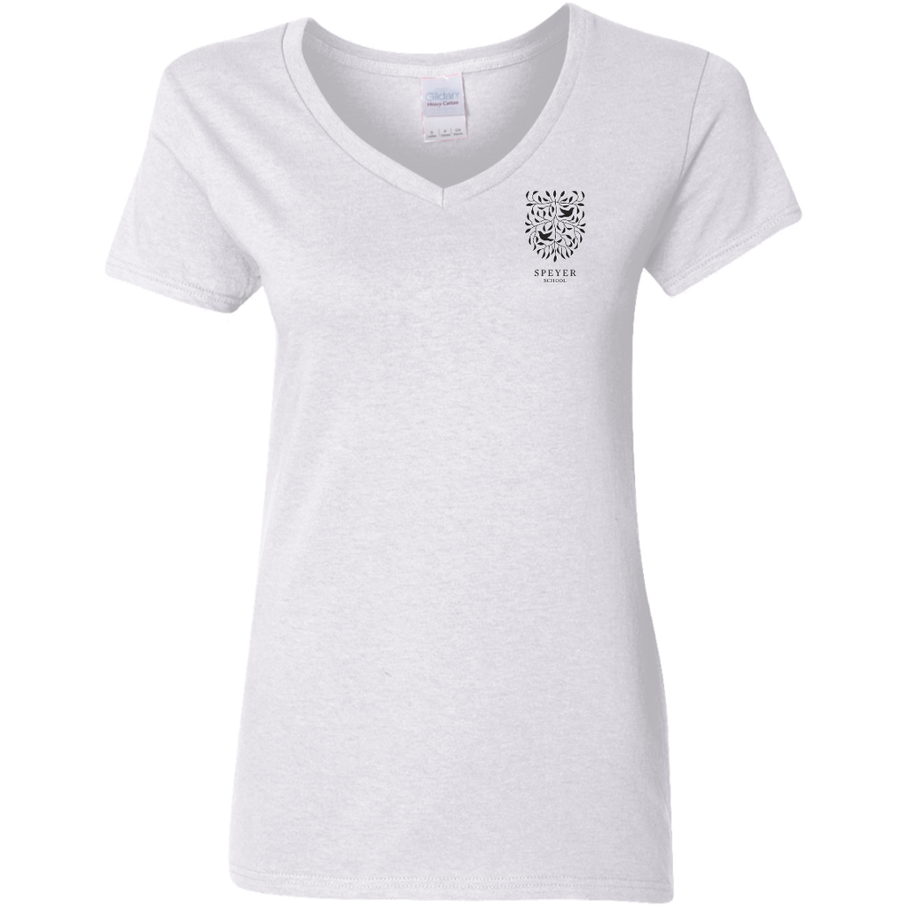 Ladies' V-Neck T-Shirt with Chess on Reverse