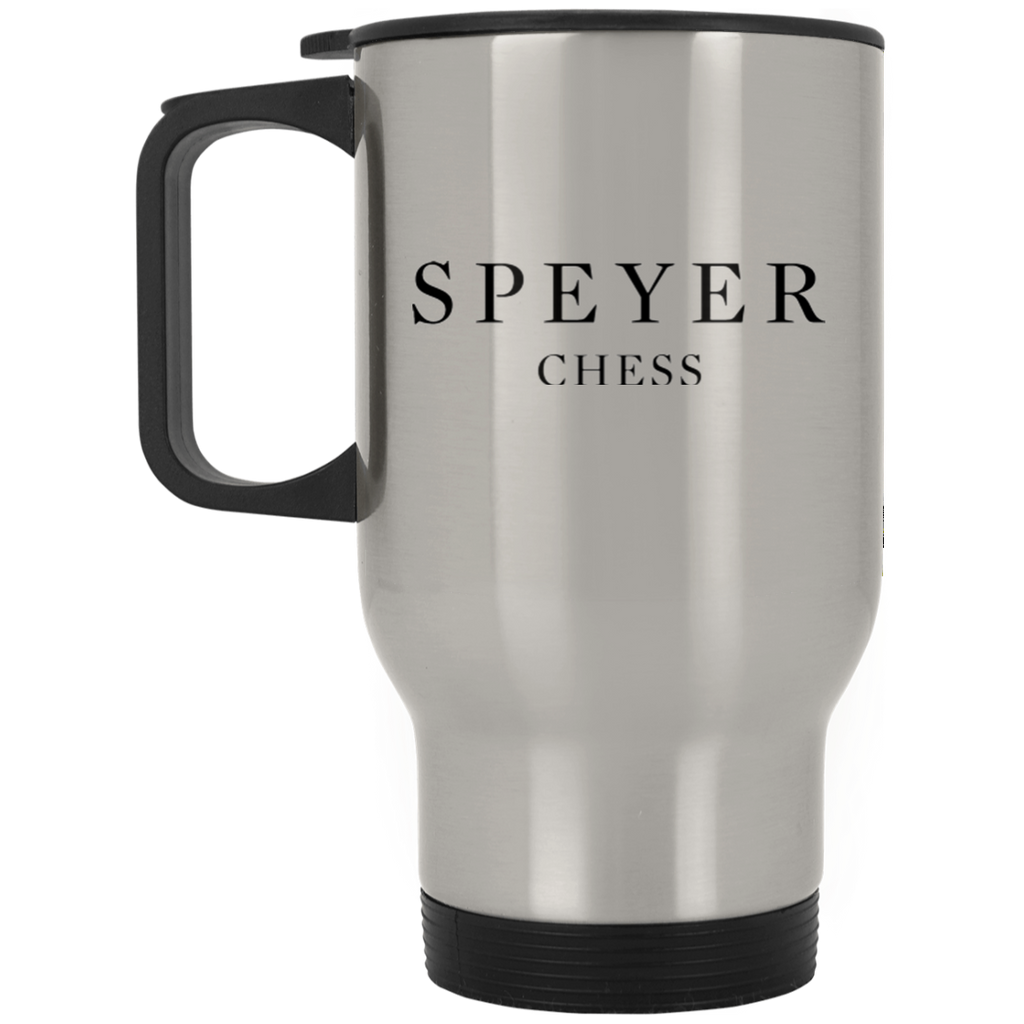 Chess -  Silver Stainless Travel Mug